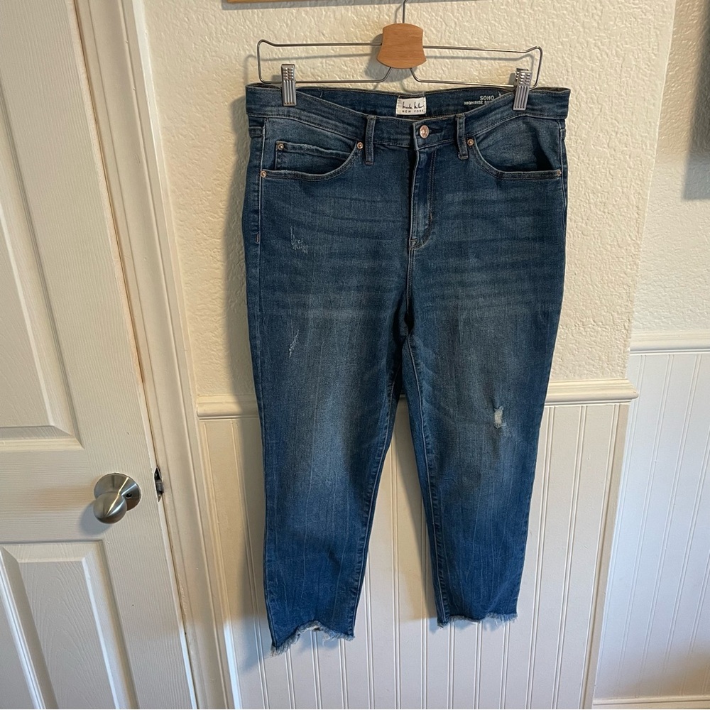 Nicole miller Soho Dark Blue high rise skinny crop Jeans
